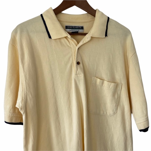 VTG Golf Classics By Munsingwear Polo Shirt Mens Size Large Yellow - Picture 2 of 11
